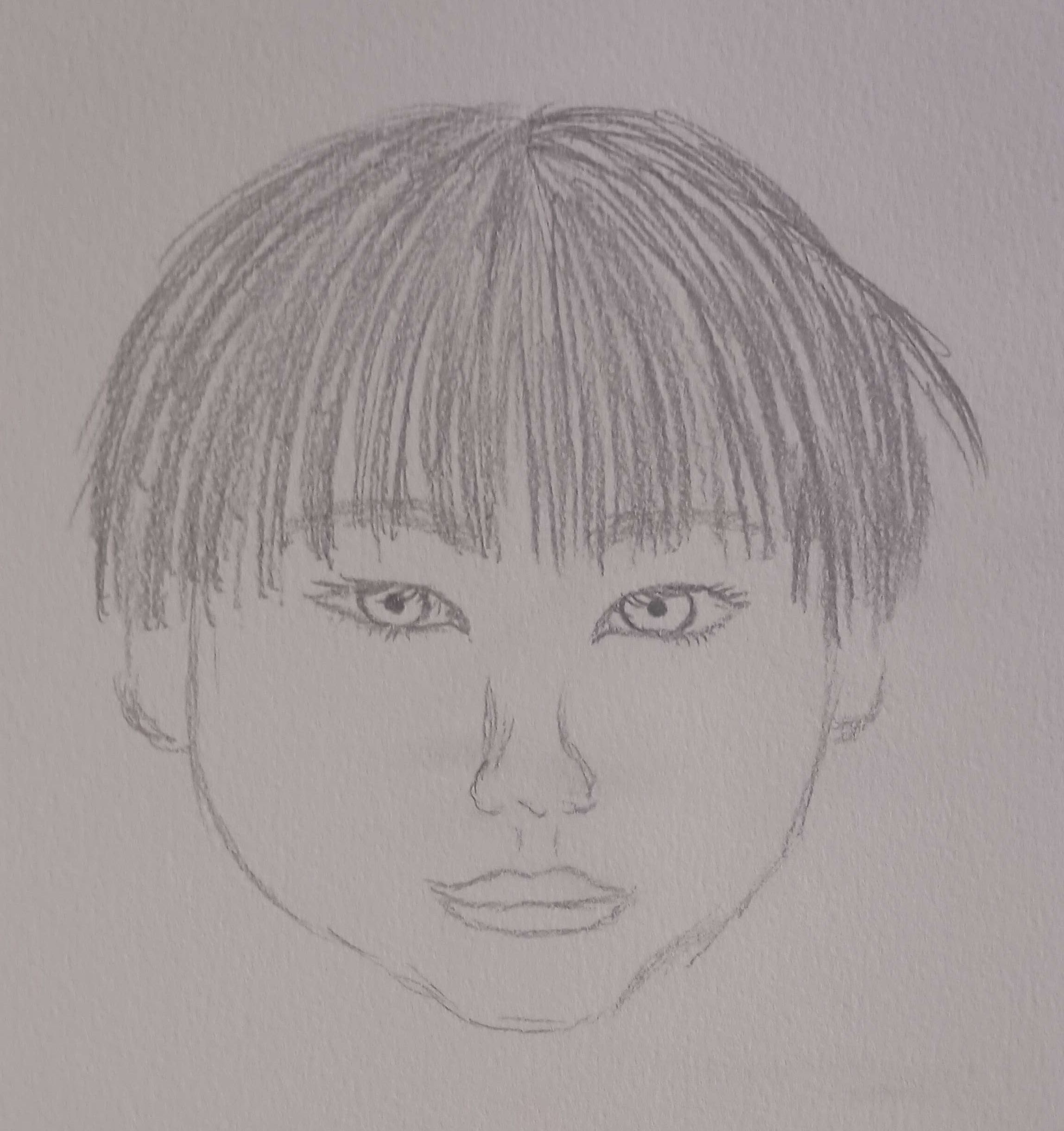 Young Child's Face-Pencil